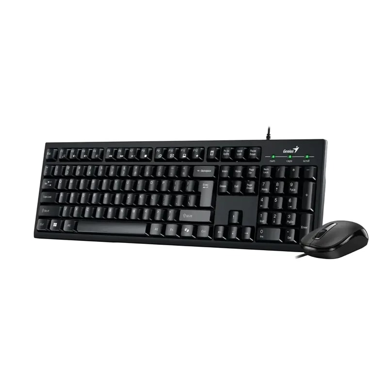 Kit Genius Tecl. Y Mouse KM-100SE BK AI Copilot / 1200 Dpi 3 Bot. USB
