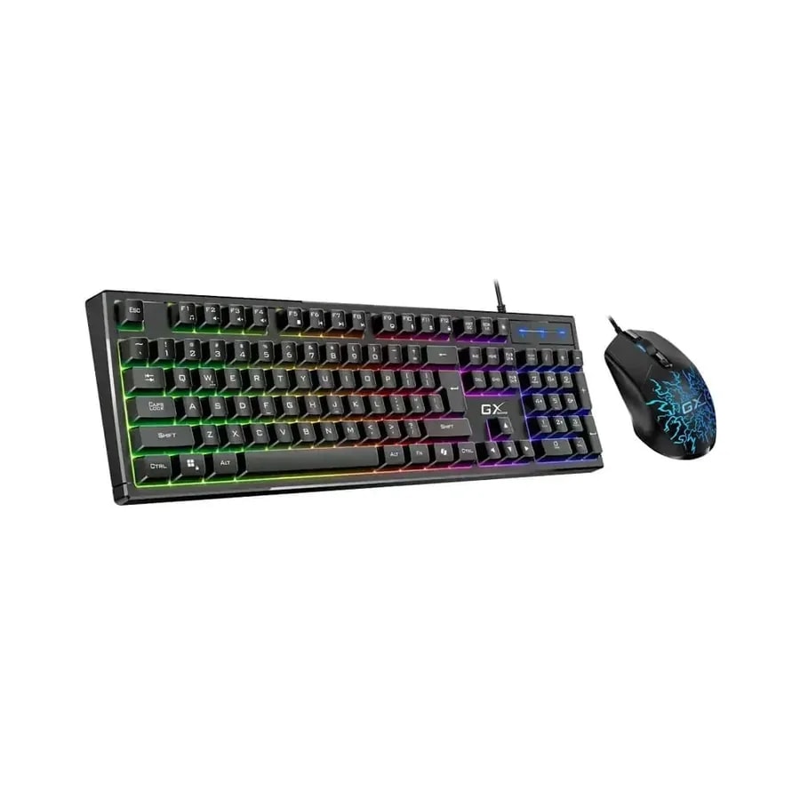 Kit Genius Tecl. Y Mouse Scorpion KM-GX3 SP Iluminación RGB AI Copilot 19 Teclas Anti-ghosting /