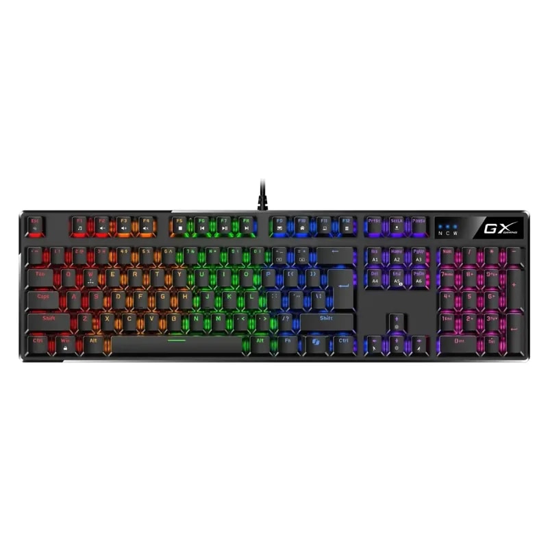 Teclado Genius Scorpion K12 SP Mecanico Iluminación RGB Teclas Anti-ghosting Copilot AI USB