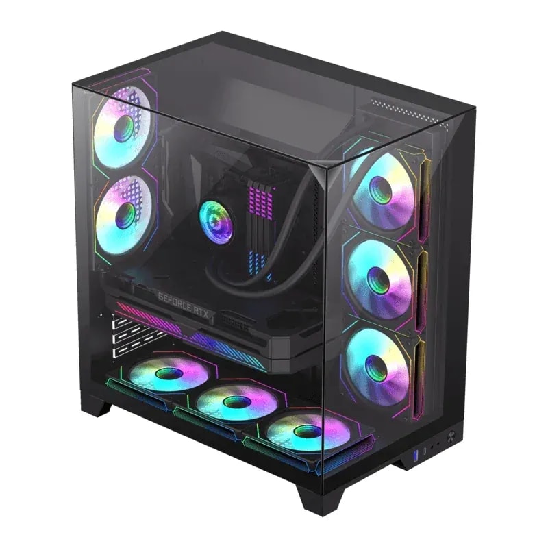 Case GAMEMAX Infinity Plus BK ATX Usb-c/ 3.0 Fan Opcionales (lat. 3*12CM, Post. 2*12CM) Vidrio