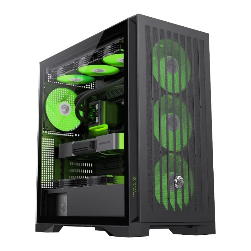 Case GAMEMAX Leader 2 BK E-ATX USB-C/3.0 Fan ARGB (front. 3*14CM, Post. 1*14CM) Lat. Vidrio Templ.