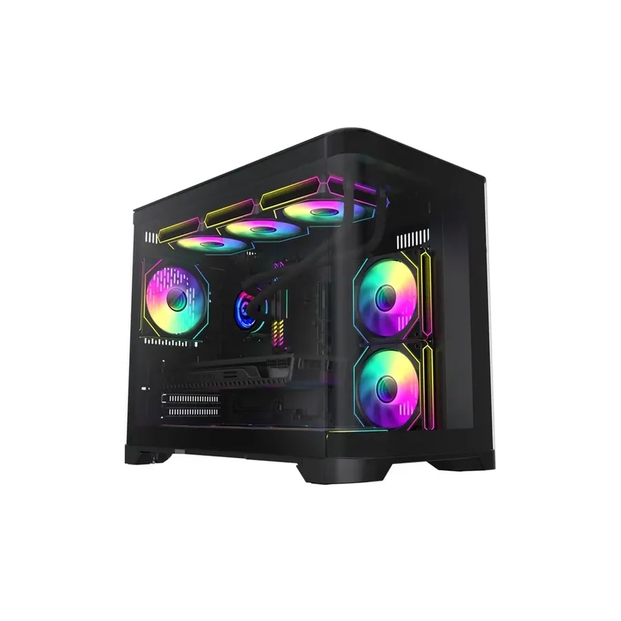 Case GAMEMAX Storm BK M-ATX USB 3.0/2.0 Fan Frgb Post. 1*12CM, Lat. Vidrio Temp. Y Front Mesh