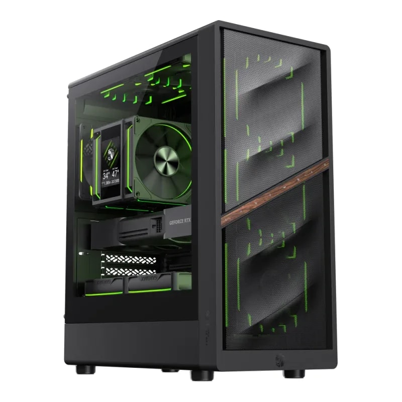 Case GAMEMAX Aeris 330 MB BK M-ATX TYPE-C/3.0/2.0 Fan ARGB (front. 3*12CM, Post. 1*12CM) Lat.