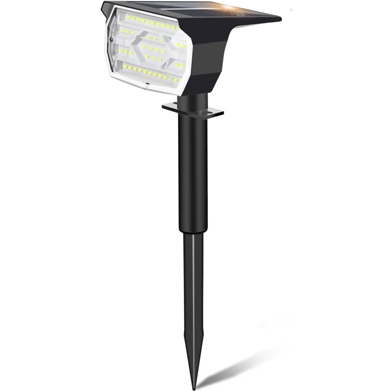 Lampara LED TD-001 Solar De Cesped O Patio, Control Luz De Induccion, 46 LED Luz Blanca