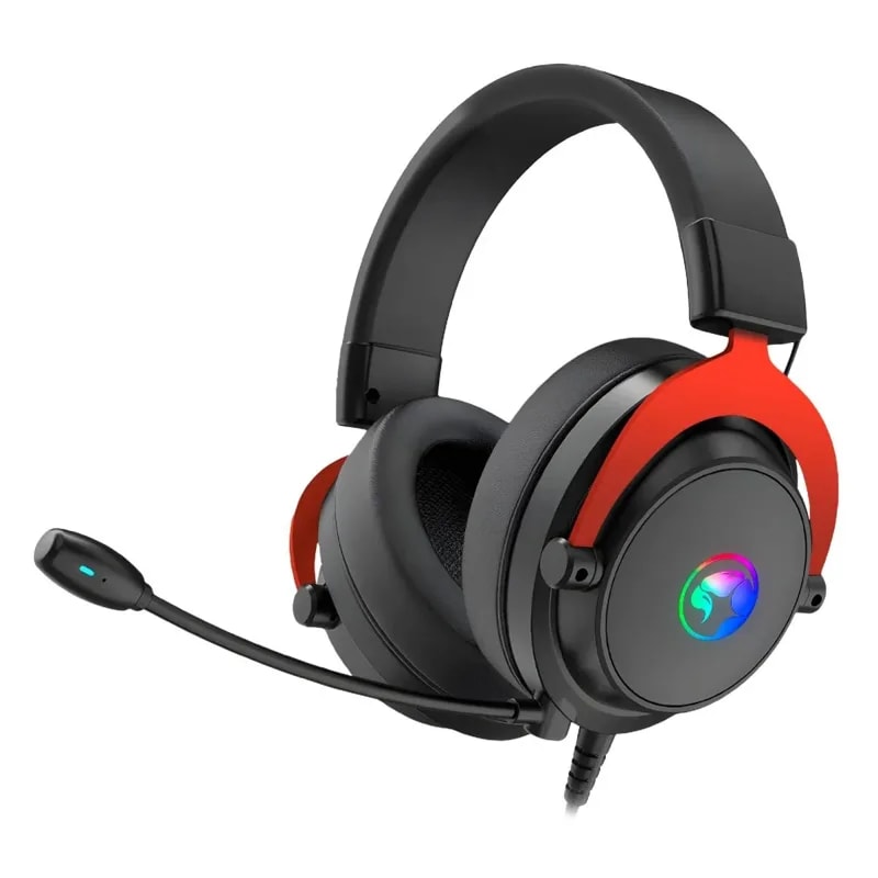 Headphone Marvo HG9067 Tactic 70 BK Microfono, Sonido Virtual 7,1, RGB Interfaz USB