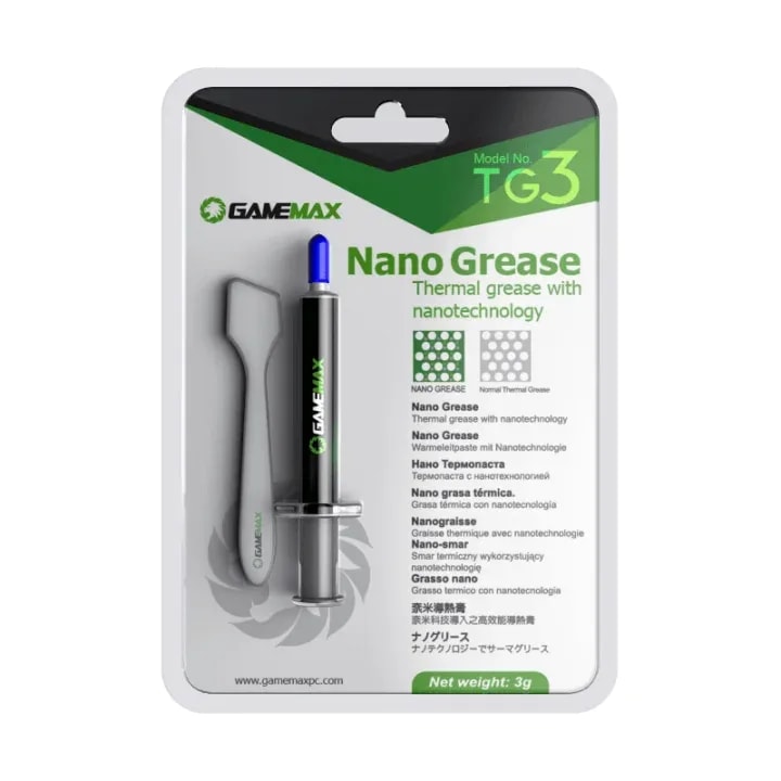 Pasta Termica GAMEMAX TG3 Para CPU Y GPU Alto Rendimiento Overclocking O PC Juegos, Contiene 3