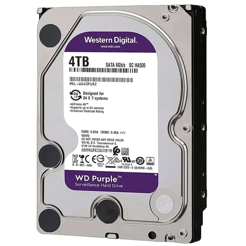 Disco Duro WD Purple 4TB 3.5" Video-vigilancia 5400RPM SATA 6GB/S WD43PURZ