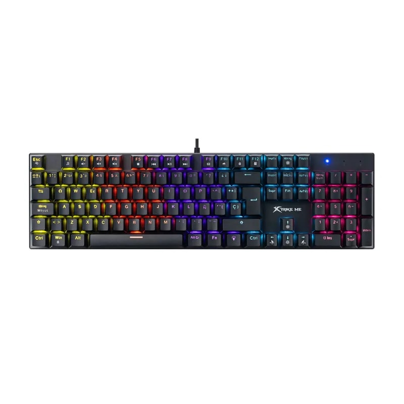 Teclado Xtrike Me GK-803 SP Mecanico 105 Teclasrgb Rainbow 12 Modos USB 2,0