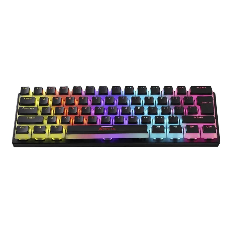 Teclado Xtrike Me GK-985P Ingles Mecanico 61 Teclas, RGB Arcoiris USB 2.0