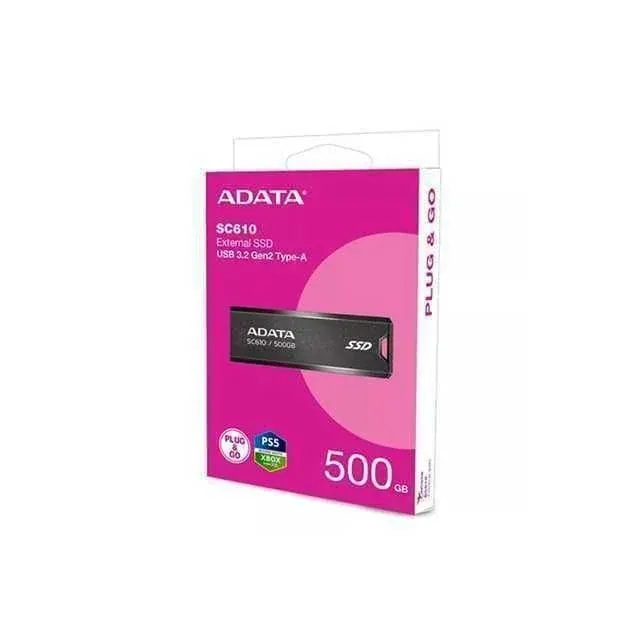 SSD Adata Externo SC610 500GB USB 3.2 GEN2 550 / 500MB / S Compatible PS5 Xbox