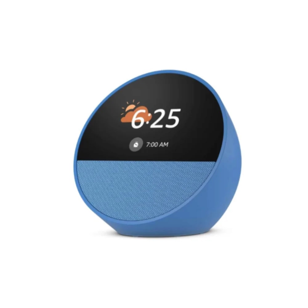 Parlante Amazon Echo Spot Azul Reloj Alarma Alexa Pant. 2.8 / 840268974282