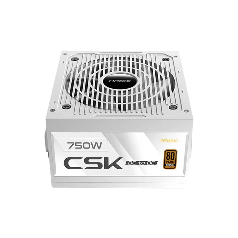 Fuente Antec Fuente De Poder CSK750DC 750W 80PLUS Bronce Blanco PCIE 5.1