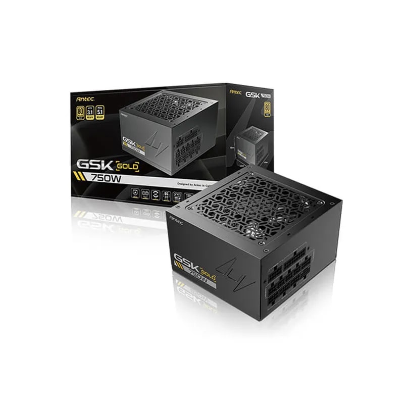 Fuente Antec Fuente De Poder GSK750 750W 80PLUS Gold PCIE 5.1
