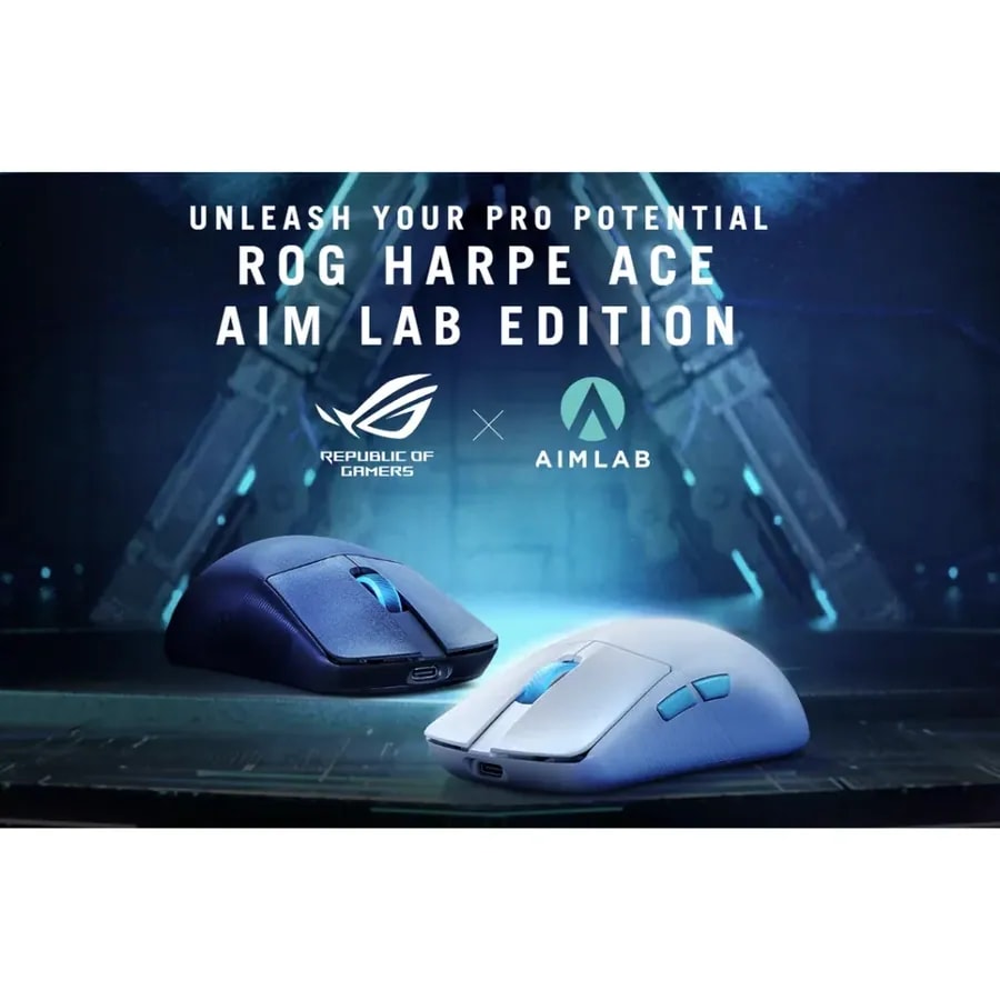 Mouse ASUS P713 ROG Harpe ACE AIM LAB Edition Gaming Wireless Ambidiestro Usb-c BT 36000DPI Black