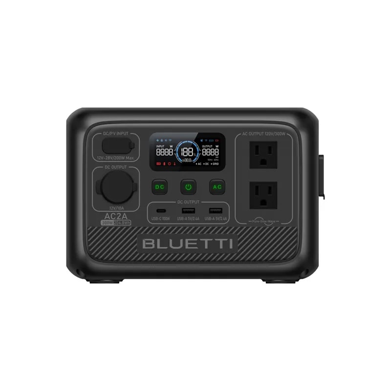 Powerstation Bluetti AC2A 204.8WH / Batería Litio LIFEPO4 / 2 Tomas 120V / Usb-a X2 / USB