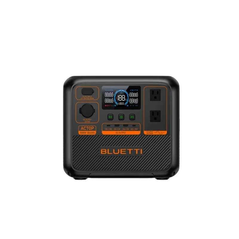 Powerstation Bluetti AC70P 864WH / Batería Litio LIFEPO4 / 2 Tomas 120V / Usb-a X2 / Usb-c