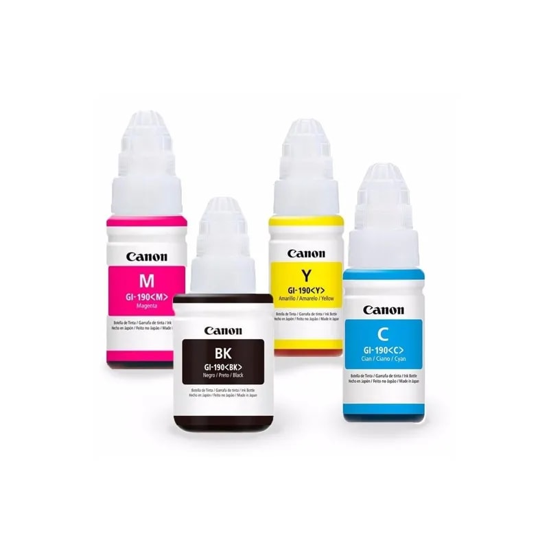 Botellas Canon GI190 Pack 4 Colores 0667C015AA