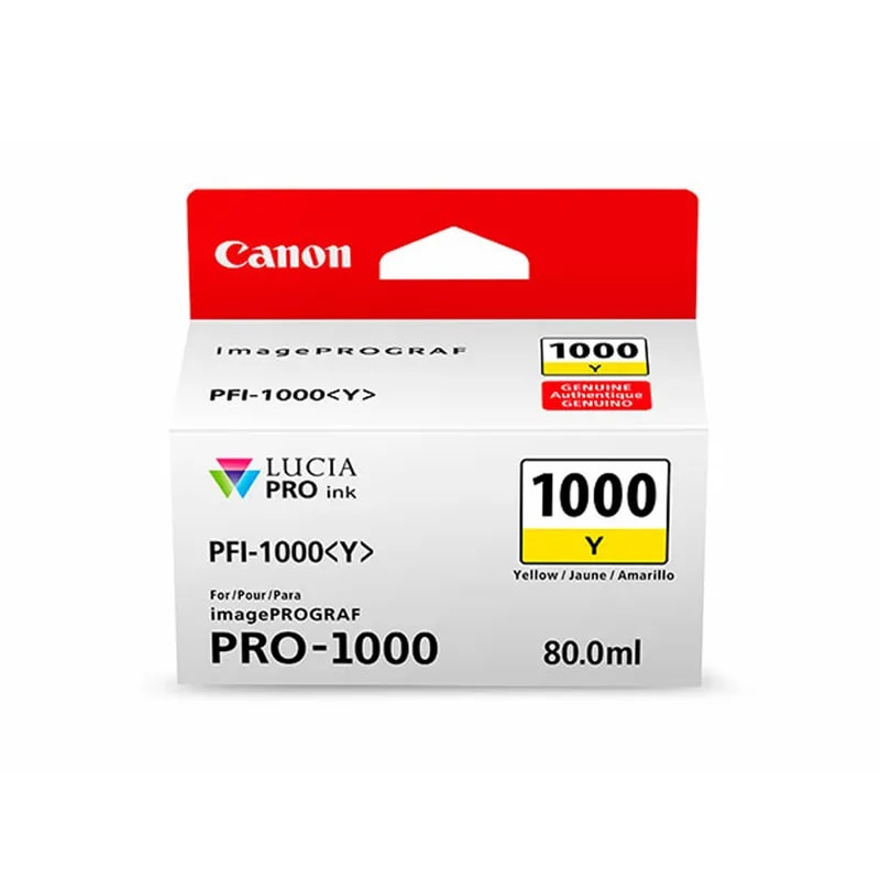 Tinta PFI-1000 Amarillo 80ML Imageprograf PRO-1000