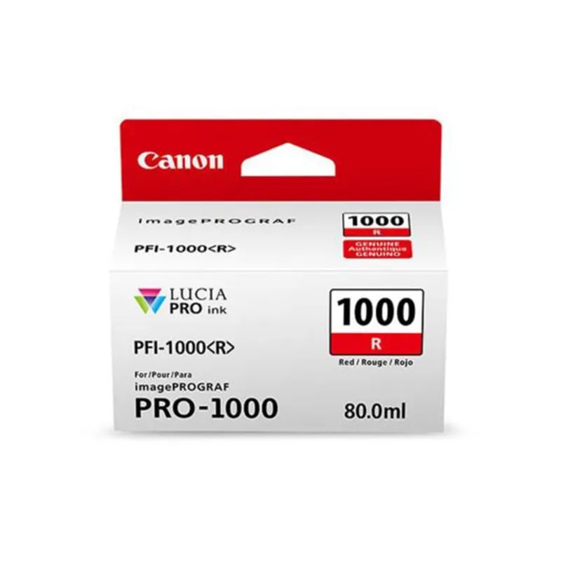 Tinta PFI-1000 Rojo 80ML Imageprograf PRO-1000