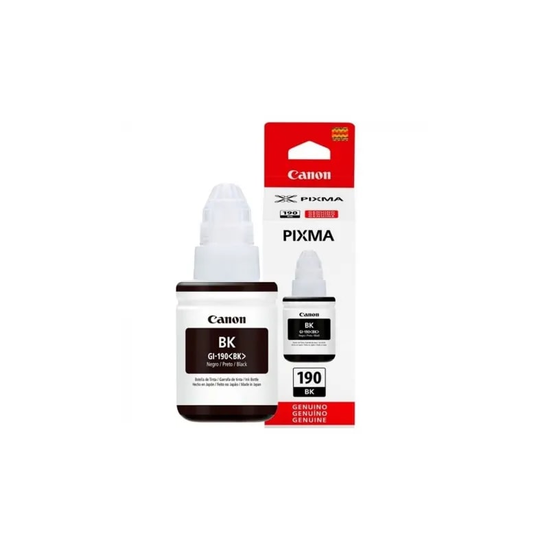 Botella Canon GI190 Negro G1100 / 2100 / 3100 6000 PAG GI190BK