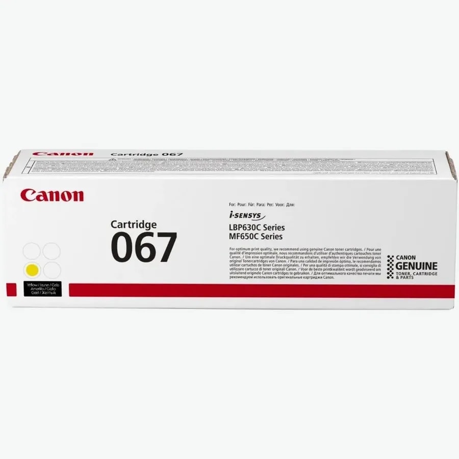 Toner Amarillo 067 Rendimiento 1250 Impresiones IC / MF654 / MF653