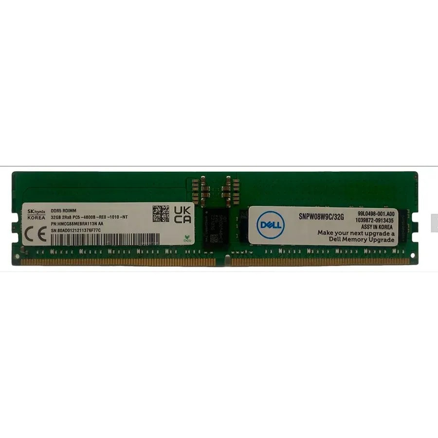 Memoria Dell Upgrade - 32 GB - 2RX8 DDR5 Rdimm 6400 MT / S