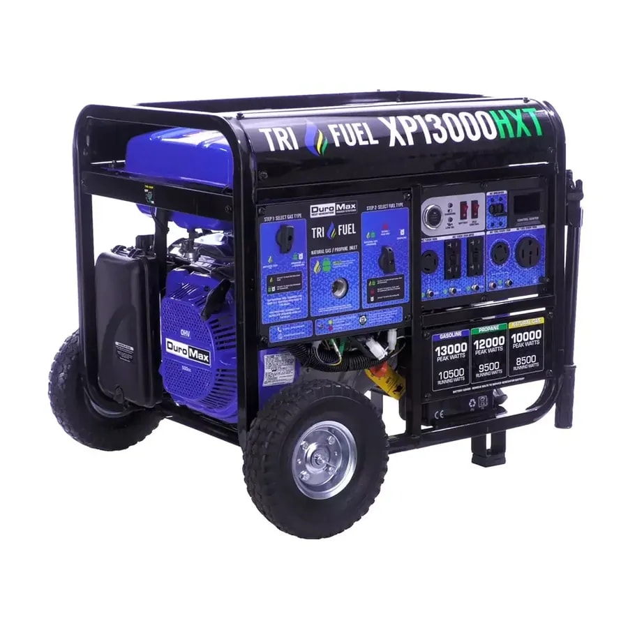 Generador Duromax Portatil XP13000HXT Tri-fuel 13000W Propano / Gasolina / GAS Natural CO Ale(open
