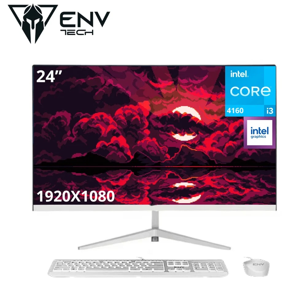Computador ENV AIO Core I3-4160 8GB RAM / 256GB SSD 23.8 pulg FHD Blanco