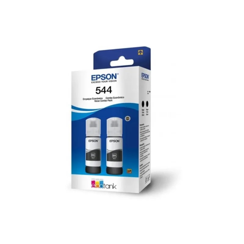 Botellas Epson T544 Pack 2 Negro L200 / L3150 / L3210 T544120-2P