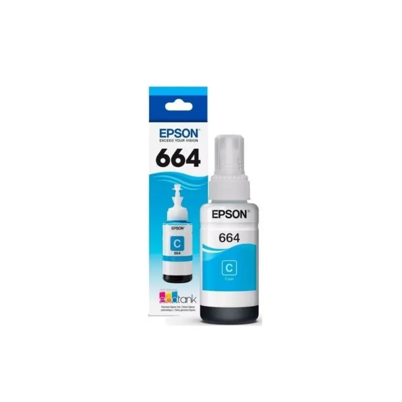 Botella Epson T664 Cyan L110 / L200 / L210 / L350 / L355 6500 PAG T664220-AL