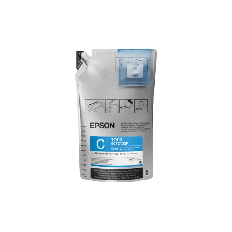 Tinta Epson DS741 Cyan Ultrachrome F6200 / F7200 / F9200 / F9370 6 Litros T741220