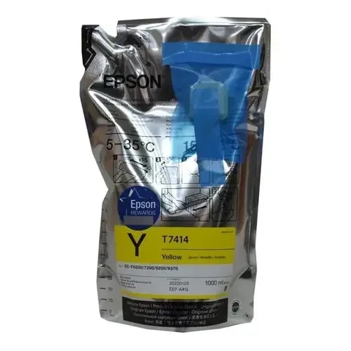 Tinta Epson T7414 Amarilla Ultrachrome DS F6200 / F7200 / F9200 / F9370 6 Litros C13T741420