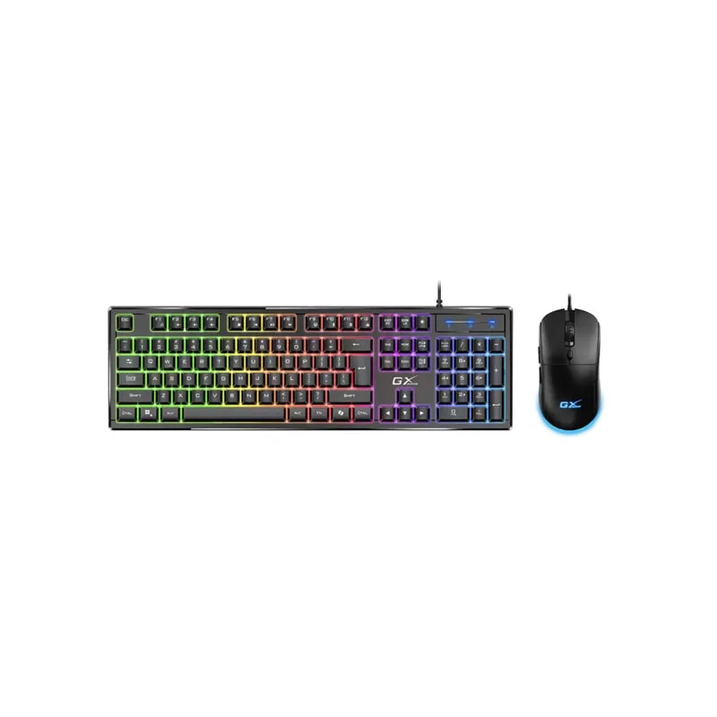 Combo Genius USB Scorpion KM-GX6 Teclado K6 Y Mouse X1 / 7 Colores RGB / Copilot / DPI 400-3200