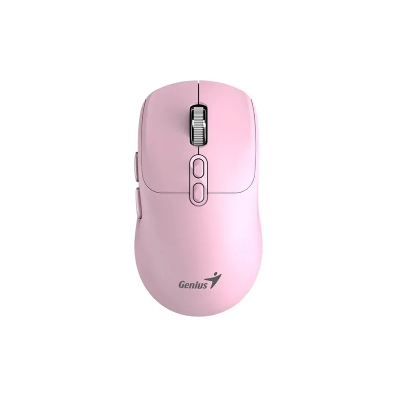 Mouse Genius NX-8080S Wireless Y BT Rosado / AI Copilot / 7 Botones / 1600 DPI / Pila AA / WIN MAC