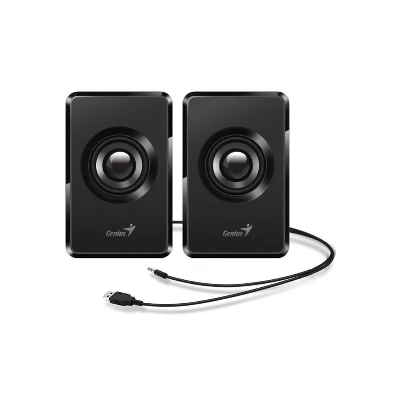 Parlante Genius SP-U125 Negro 3W USB E. Audio 3.5MM Conector Auriculares Control Volumen