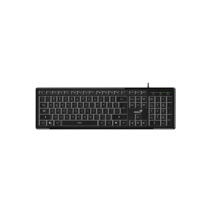 Teclado Slimstar 820 Negro USB Iluminado Y Tecla Copilot
