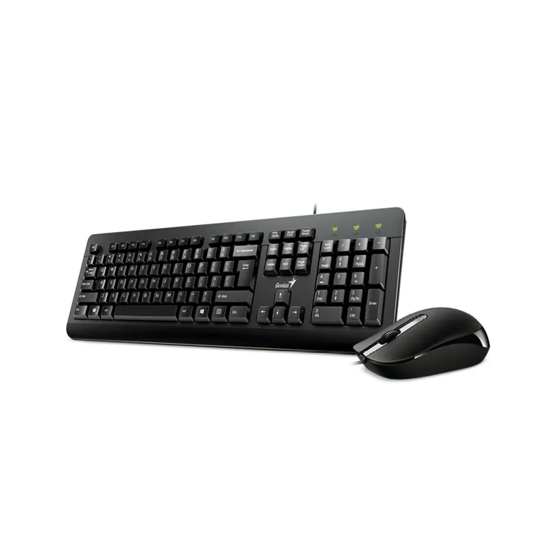 Combo Genius Teclado Y Mouse KM-160 USB Negro / KIT Clasico