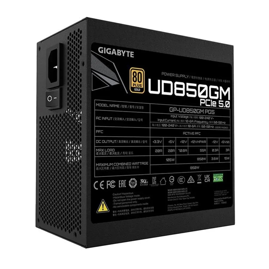 Fuente De Poder Gigabyte Gp-ud 850GM PG5 80 Plus Gold