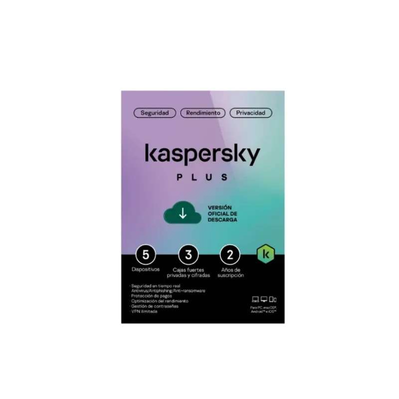 Licencia Kaspersky KL1042DDAFS Plus / 1 Dispositivo / 1 Cuenta KPM / 1 AÑO / B