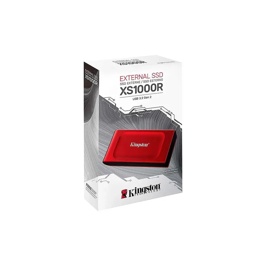 SSD Kingston Externo XS1000 RED 1TB USB 3.2 GEN 2 1050MBX / 1000MBS Nand 3D
