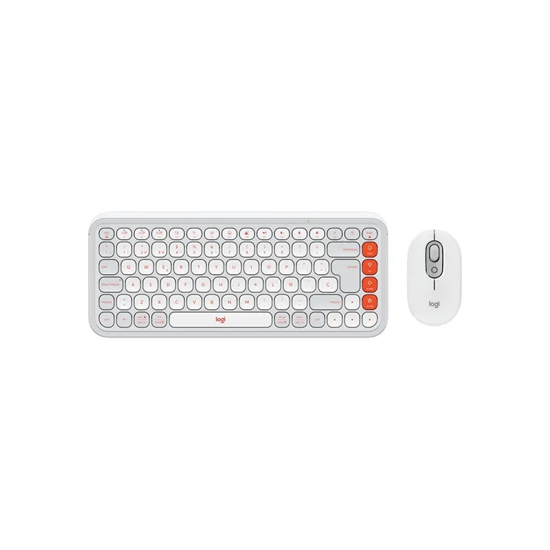 Combo Logitech Teclado Y Mouse POP Icon / Wireless / Easy-switch / Hasta 3 Dispositivos / White