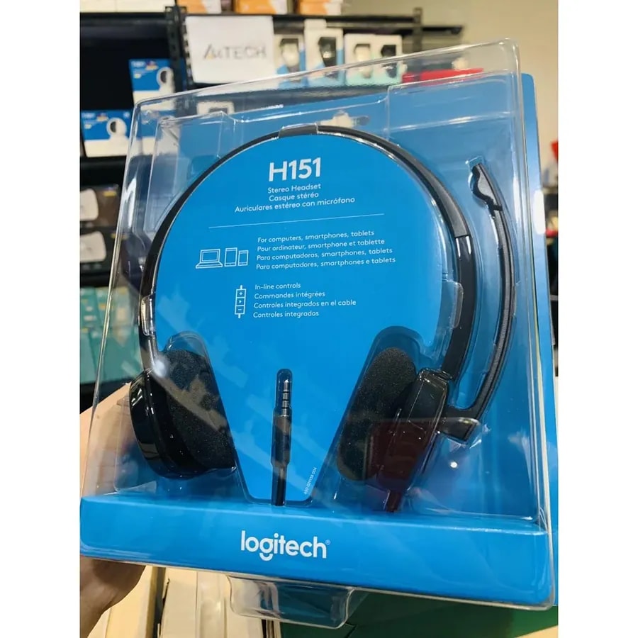 Headsets Logitech H151 Stereo / AUX / Mic. Unidireccional / 22 Ohmios / 20HZ