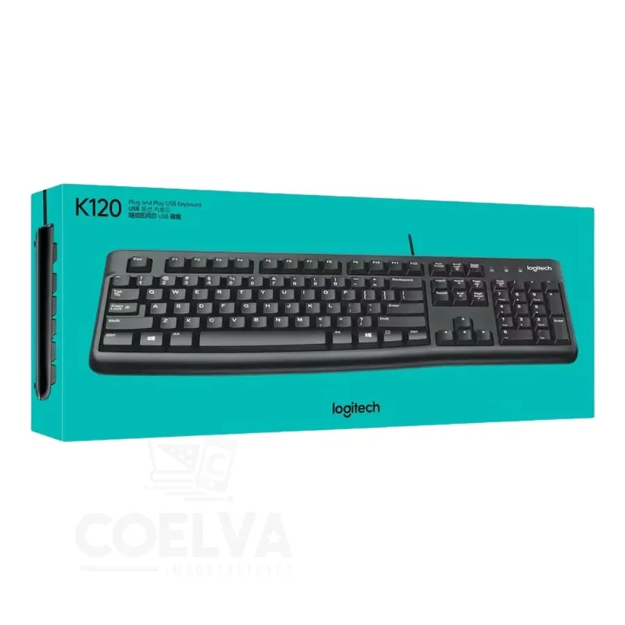 Teclado Logitech K120 / USB / Teclas Concavas