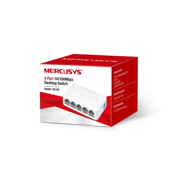 Switch Mercusys MS105 5 Puertos Fast Ethernet, Diseño Compacto, Plug & Play