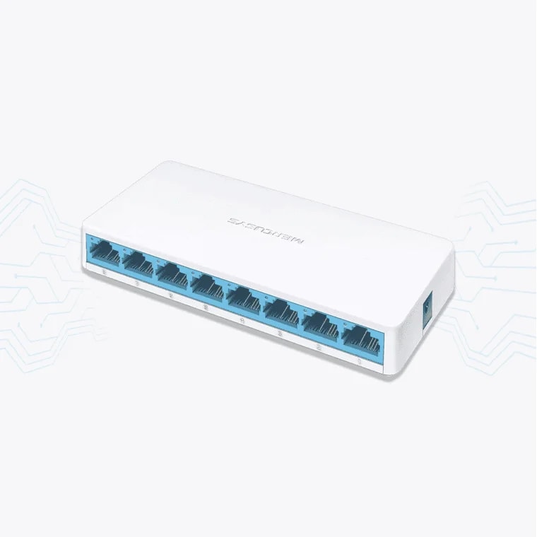 Switch Mercusys MS108 8 Puertos Fast Ethernet / Diseño Compacto / Plug & Play