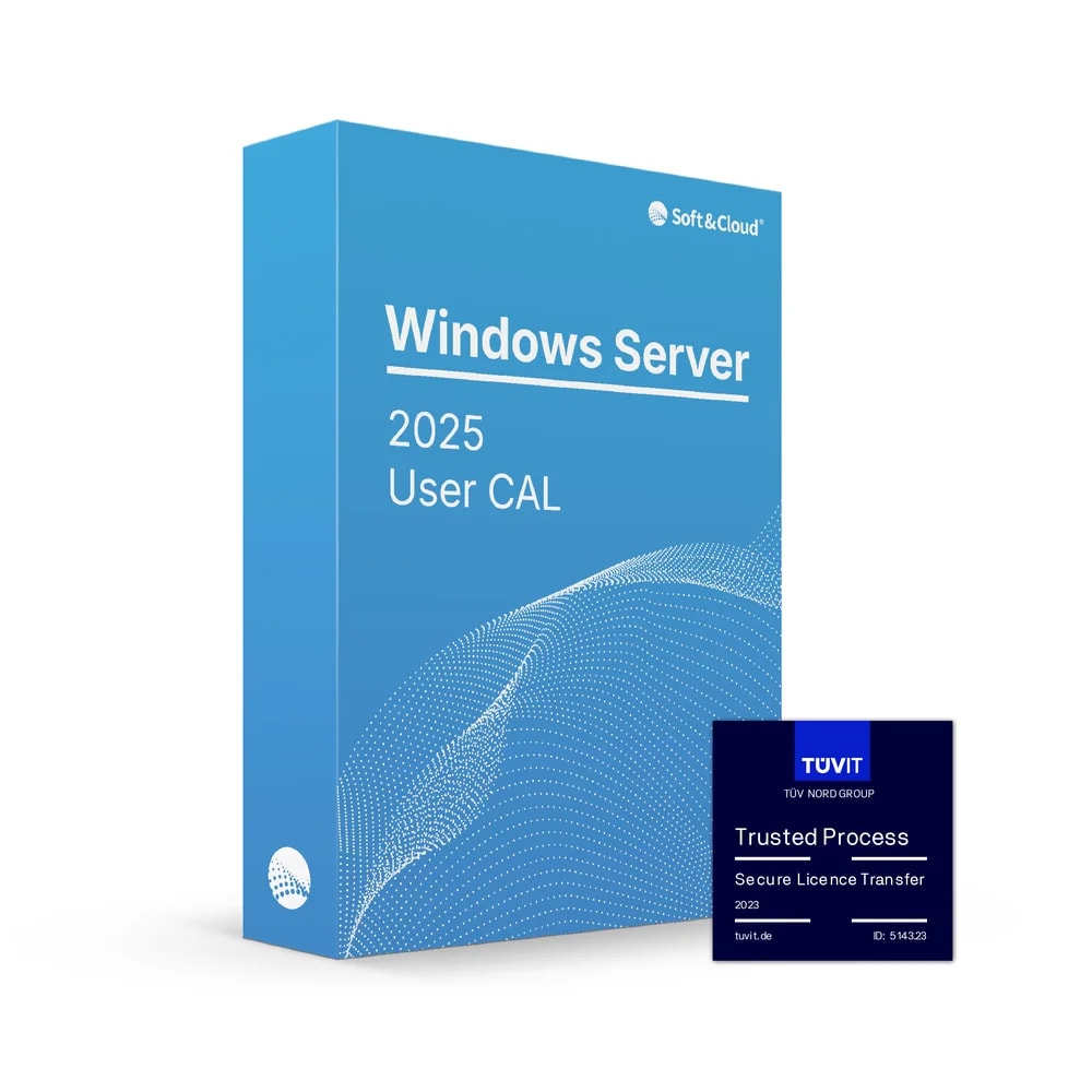 Software Microsoft Windows Server 2025 CAL - 1 User CAL - 1 Year