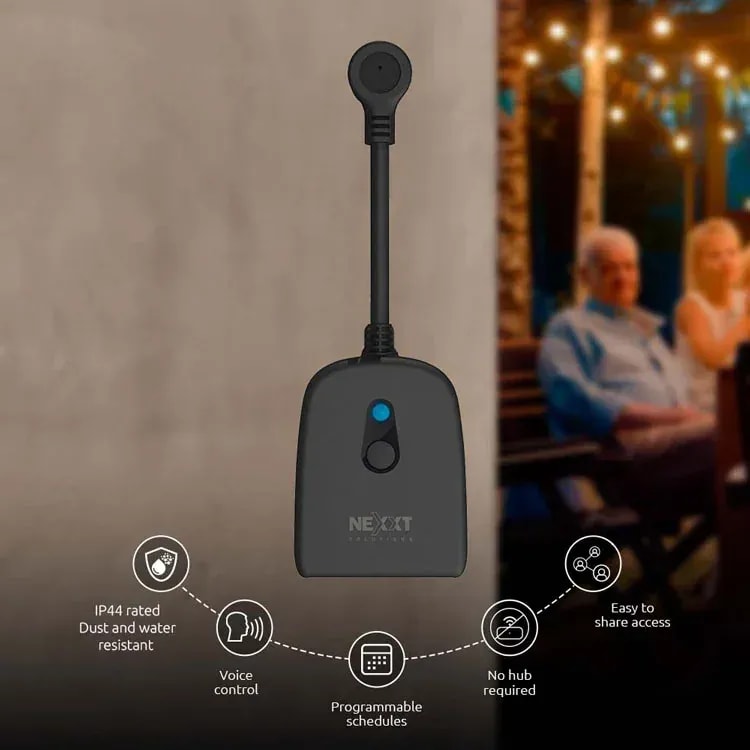 Encgufe Nexxt Solutions NHPO610 Smart WIFI Outdoor Dual Plug