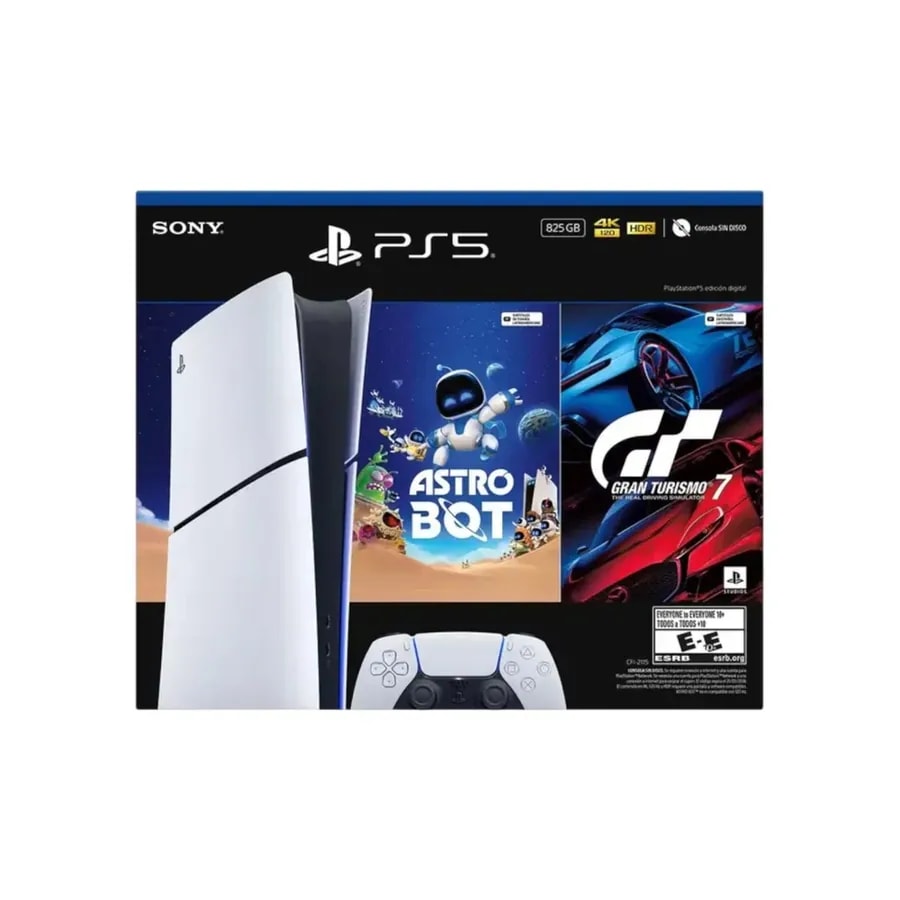 Consola De Juego Sony PS5 Slim HW 2115 Digital 825GB GT7 Y Astro BOT