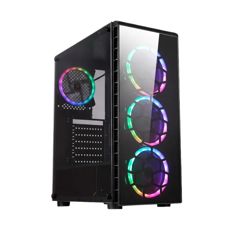 Case Speedmind Micro ATX ITX Gaming With Glass Sides USB.3.0 USB 2.0 HD Audio 5 ARGB Fans NO PSU