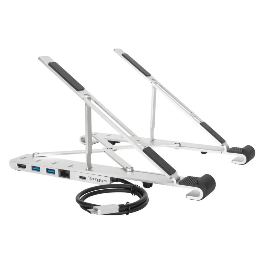 Accesorio Targus Soporte Portatil Dock Integrado 100W / RJ45 / HDMI / USB A / 5 Niveles / Alumi. /